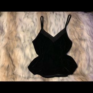 Black Velvet Tank Top